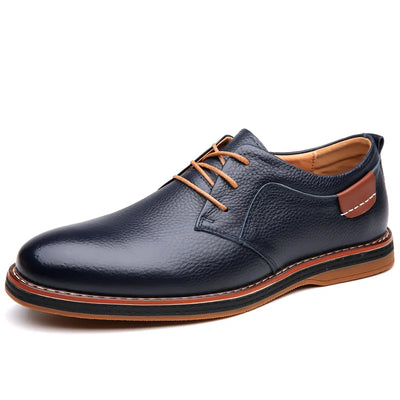 Men’s Derby Lace-Up Shoes - Textured Formal Smart Casual Shoes