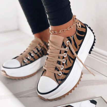 Women's Casual Chunky Platform Sneakers | Canvas Design