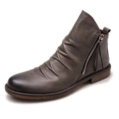 Men’s Side Zip Ankle Boots – Casual Slip-On Everyday Boots