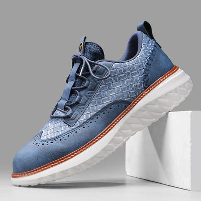 Men’s Low Top Lace-Up Sneakers - Structured Upper Casual Trainers