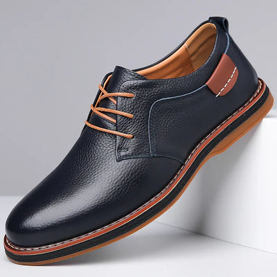 Men’s Derby Lace-Up Shoes - Textured Formal Smart Casual Shoes