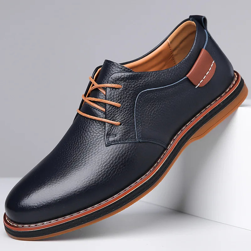 Men’s Classic Derby Shoes | Textured Upper with Contemporary Detailing