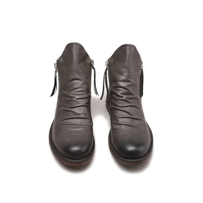Men’s Side Zip Ankle Boots – Casual Slip-On Everyday Boots