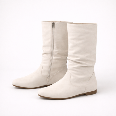 Women's Knee High Suede Boots – Pointed Toe Side Zip Tall Boots