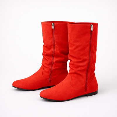 Women's Knee High Suede Boots – Pointed Toe Side Zip Tall Boots