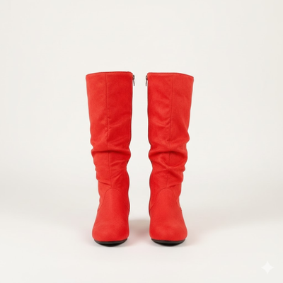 Women's Knee High Suede Boots – Pointed Toe Side Zip Tall Boots