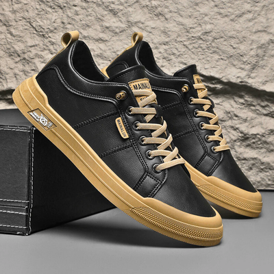 Men’s Low Top Sneakers - Lace-Up Design and Defined Stitching