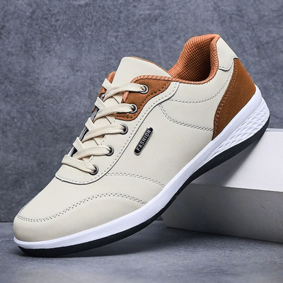Men’s Low Top Sneakers - Lace-Up Design and Layered Outsole