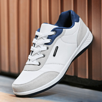 Men’s Low Top Sneakers - Lace-Up Design and Layered Outsole