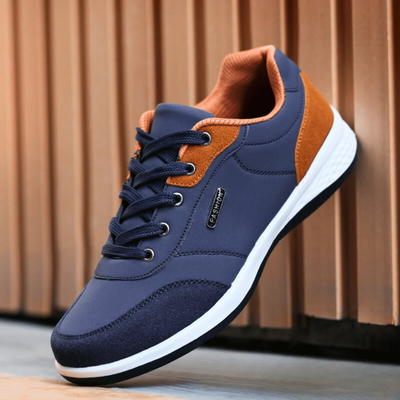 Men’s Low Top Sneakers - Lace-Up Design and Layered Outsole