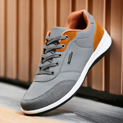 Men’s Low Top Sneakers - Lace-Up Design and Layered Outsole