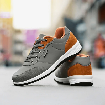 Men’s Low Top Sneakers - Lace-Up Design and Layered Outsole
