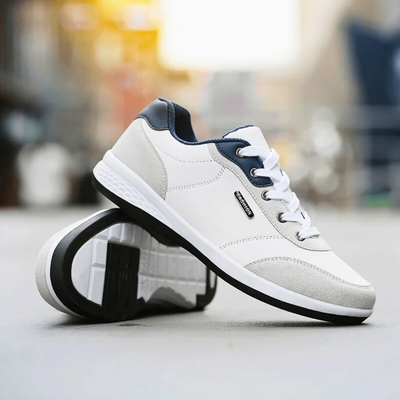Men’s Low Top Sneakers - Lace-Up Design and Layered Outsole