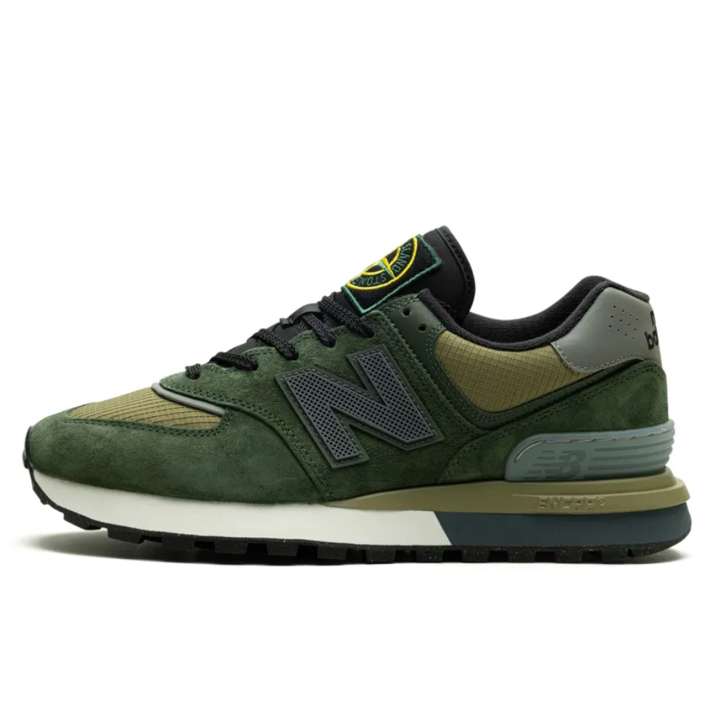 Stone Island x New Balance 574 Legacy Dark Green Sneakers