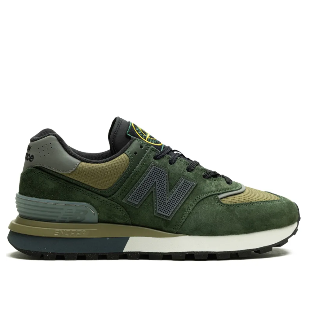 Stone Island x New Balance 574 Legacy Dark Green Sneakers