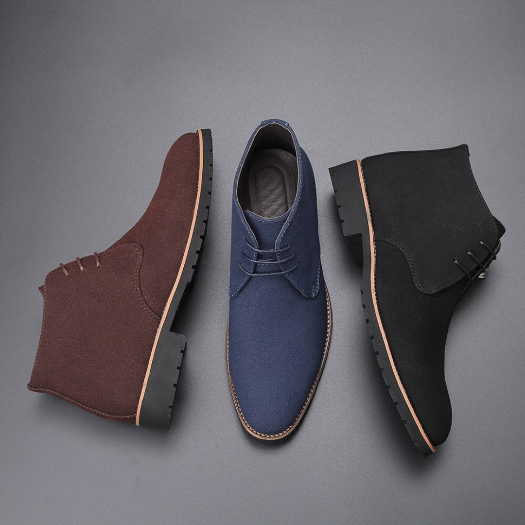 Suede Leather Shoes for Men | Classic Lace-Up Style
