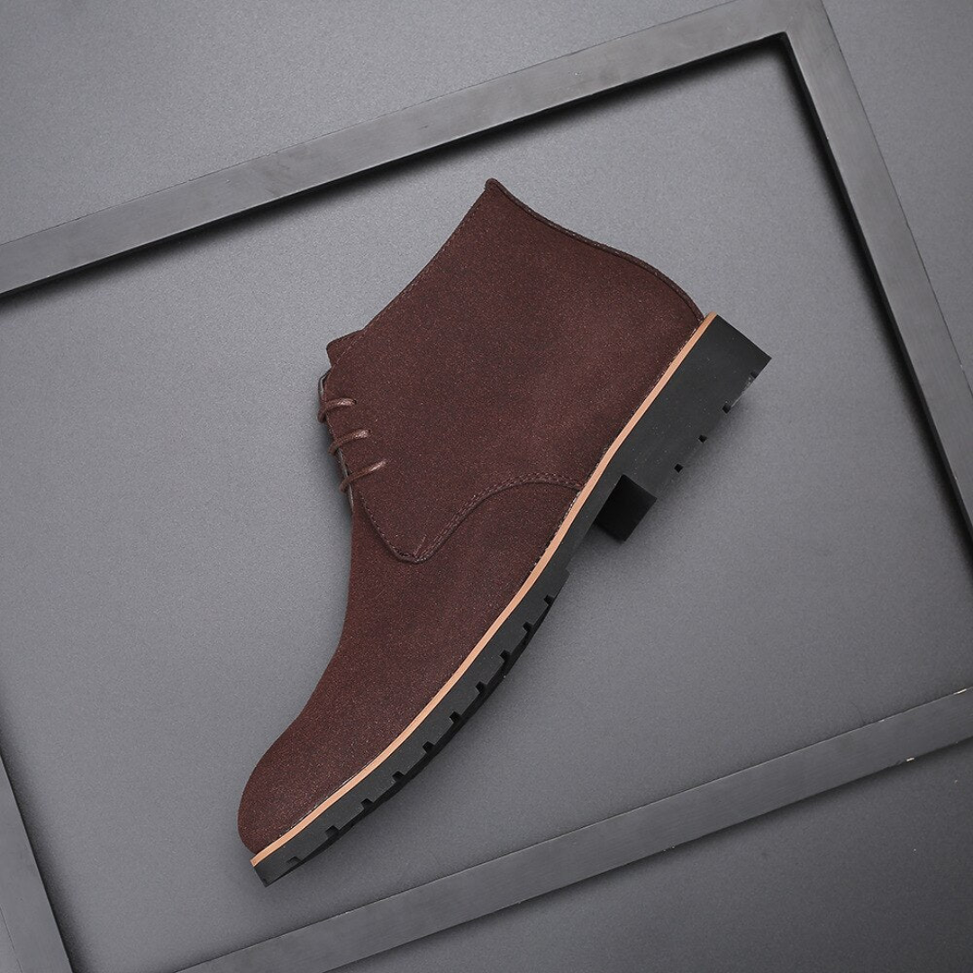 Suede Leather Shoes for Men | Classic Lace-Up Style