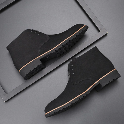 Suede Leather Shoes for Men | Classic Lace-Up Style