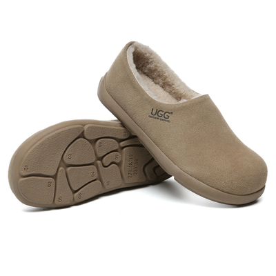 UGG Beige Closed-Toe Clog Slippers