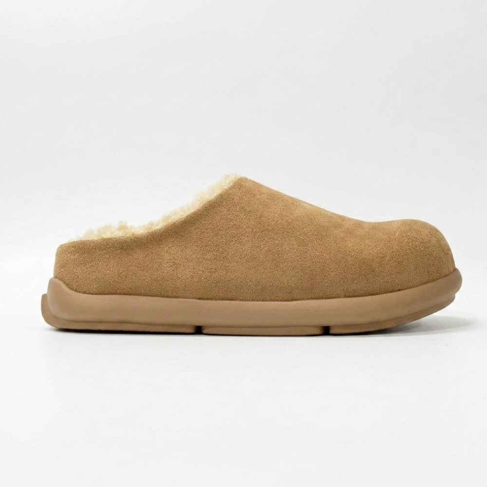 UGG Light Brown Closed-Toe Slip-On Slippers