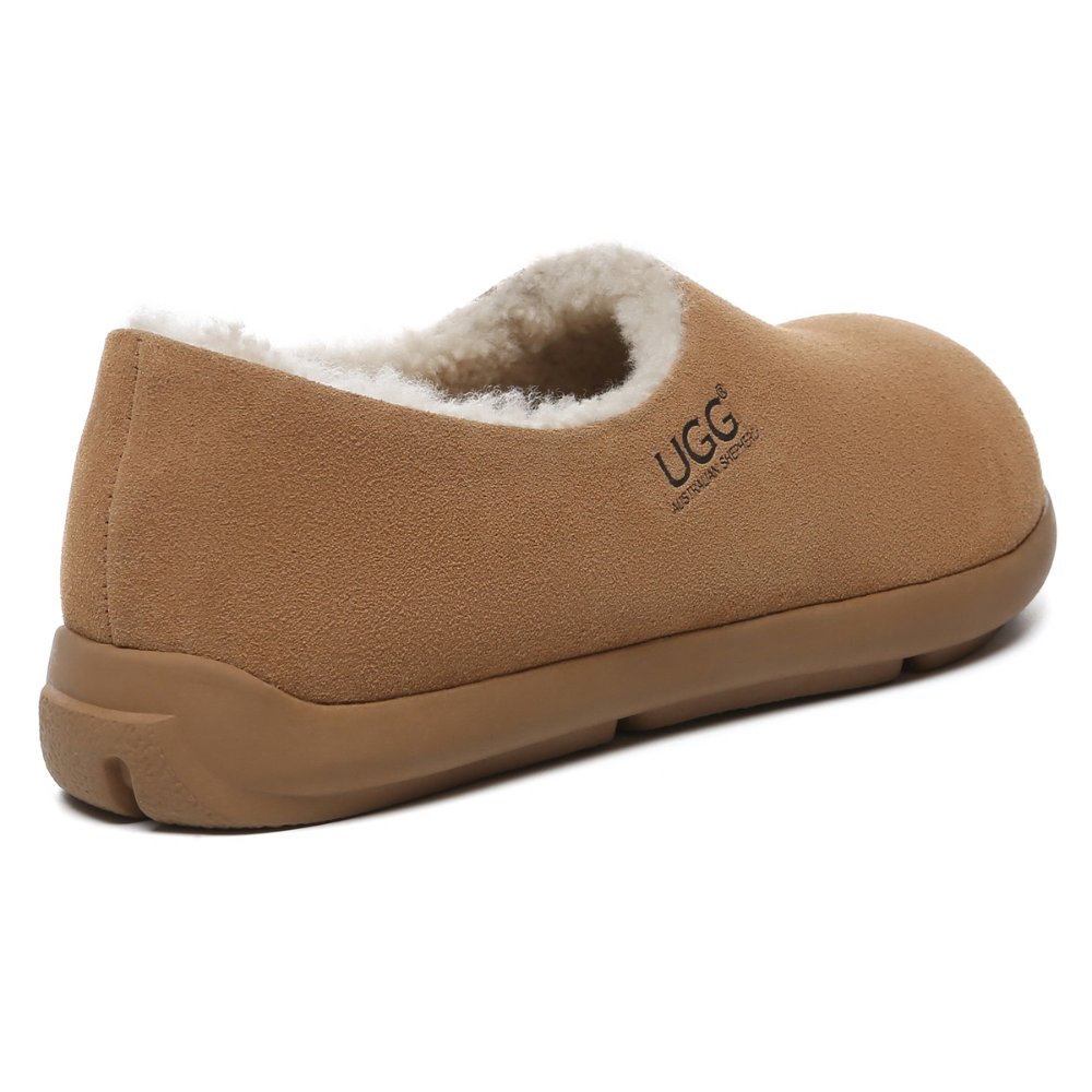 UGG Brown Closed-Toe Slip-On Slippers