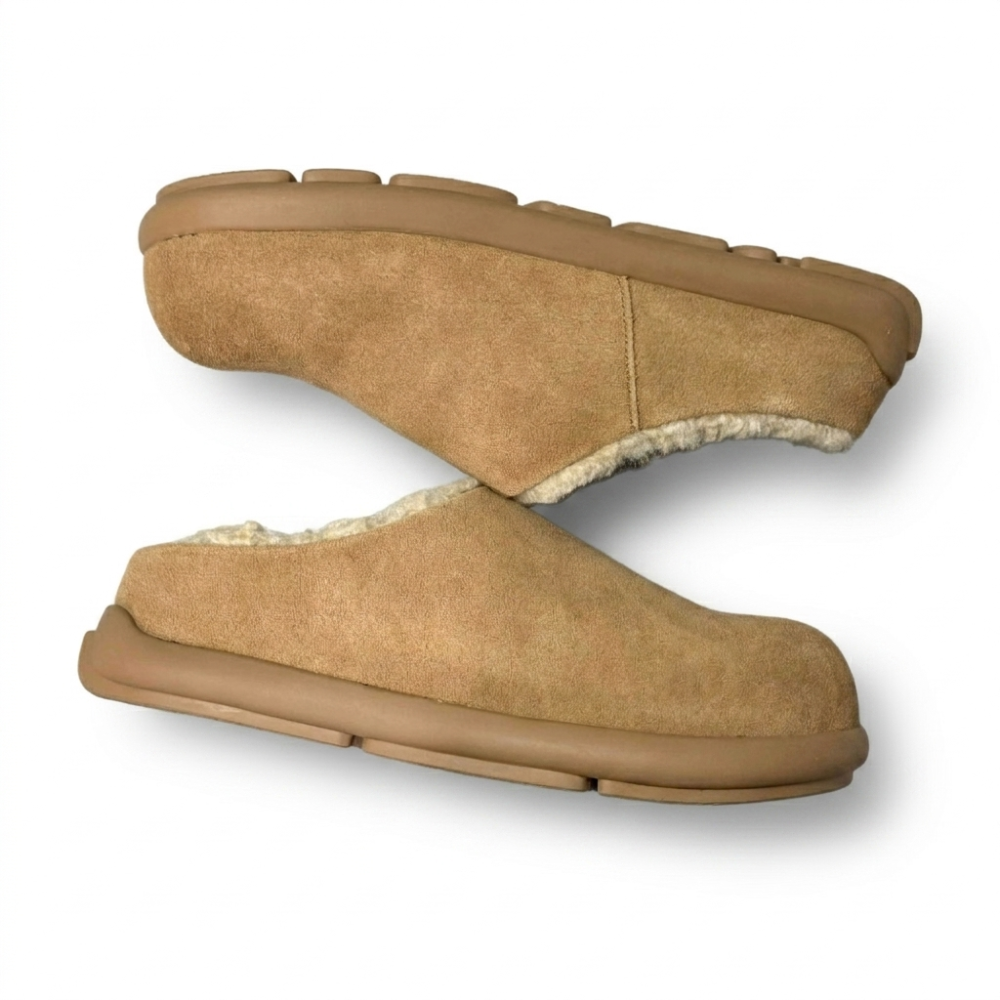 UGG Light Brown Closed-Toe Slip-On Slippers