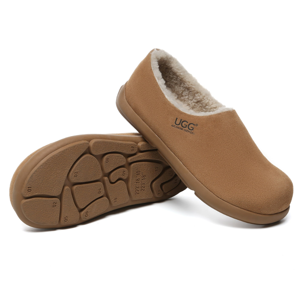 UGG Brown Closed-Toe Slip-On Slippers