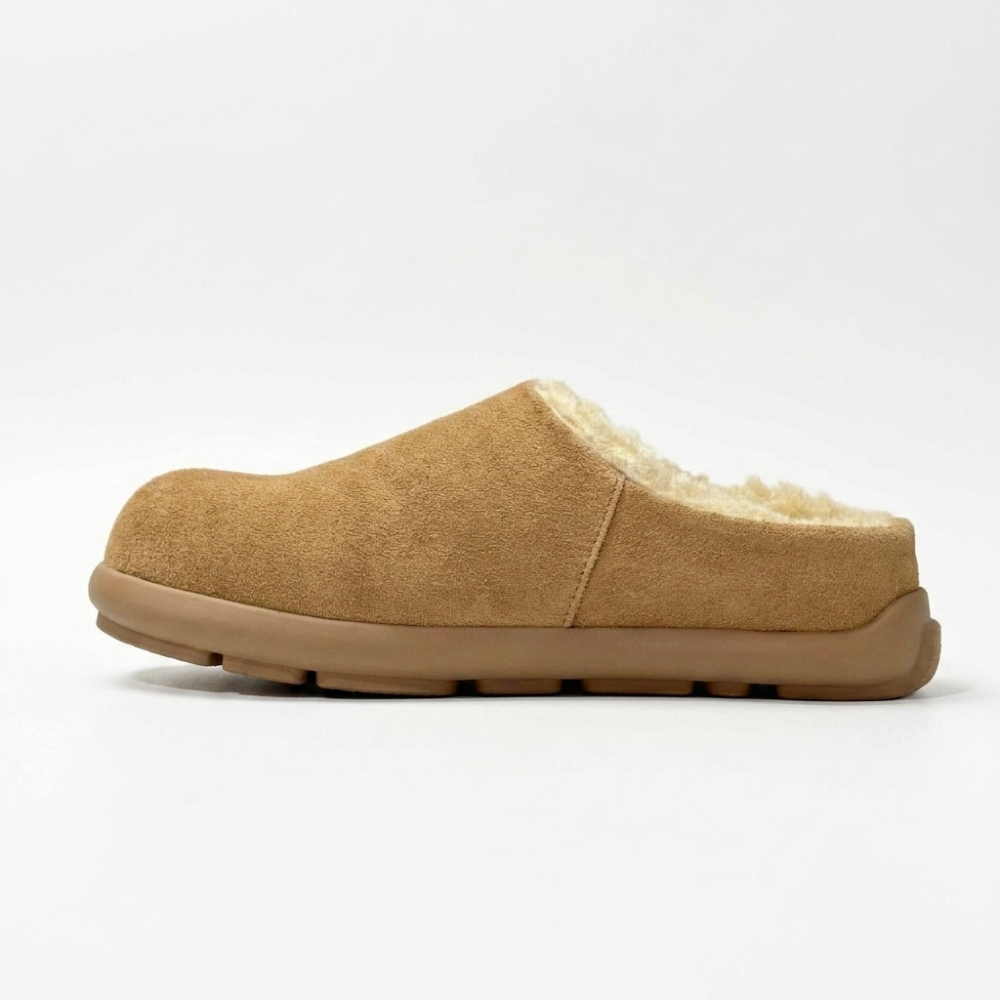 UGG Light Brown Closed-Toe Slip-On Slippers
