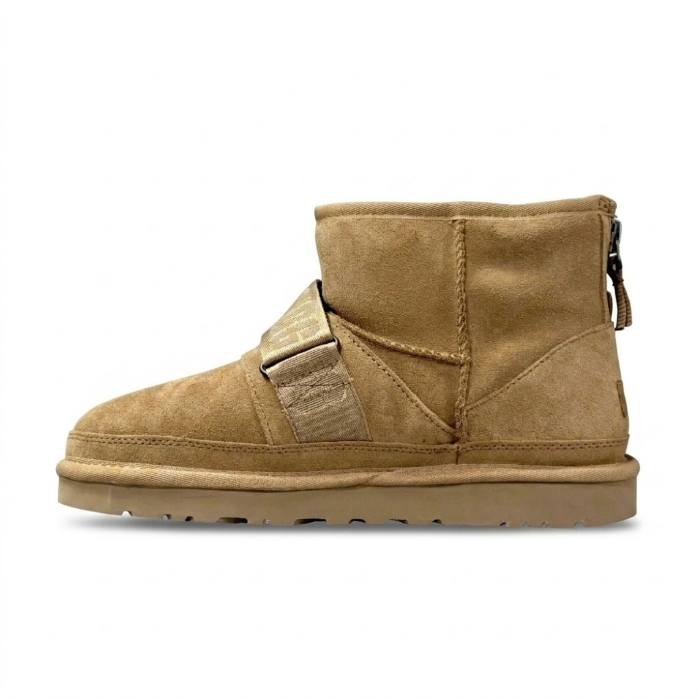 UGG Men's Classic Mini Quickclick Chestnut Buckle Strap Ankle Boots