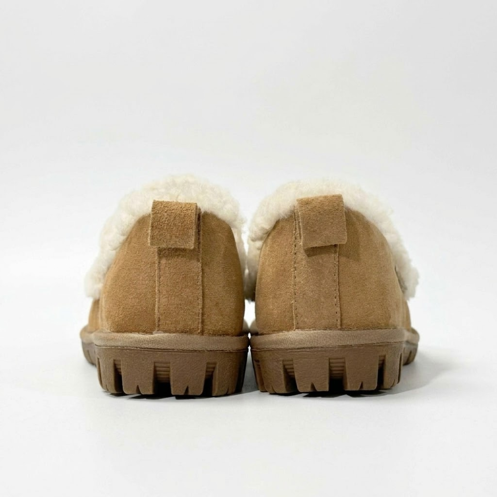 UGG Premium Chloe Fluffy Leather Slip-On Slippers