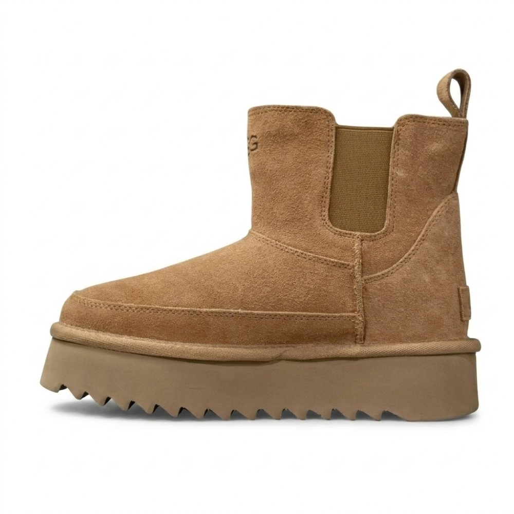 UGG Women's Classic Chelsea Platform Mini Brown Boots