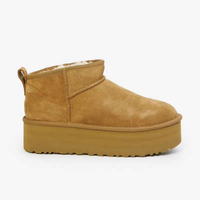 UGG Women's Classic Ultra Mini Platform Tan Boots