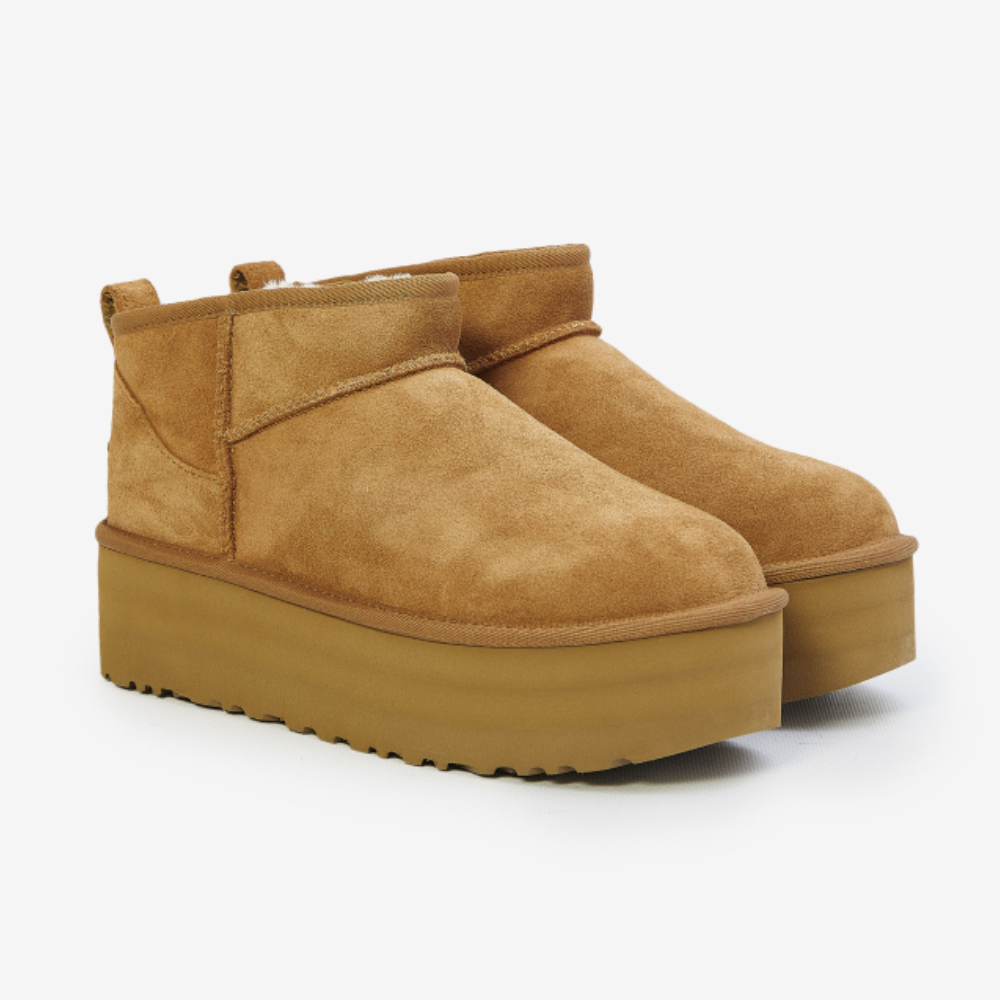 UGG Women's Classic Ultra Mini Platform Tan Boots