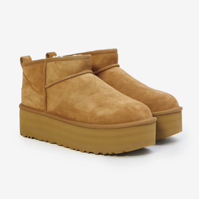 UGG Women's Classic Ultra Mini Platform Tan Boots