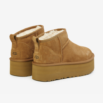 UGG Women's Classic Ultra Mini Platform Tan Boots