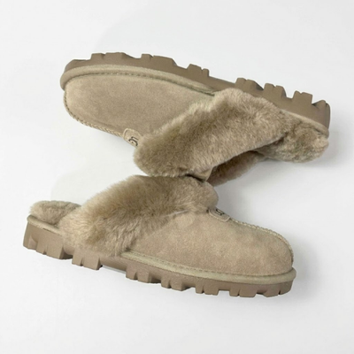 UGG Women's Coquette Beige Slip-On Slippers