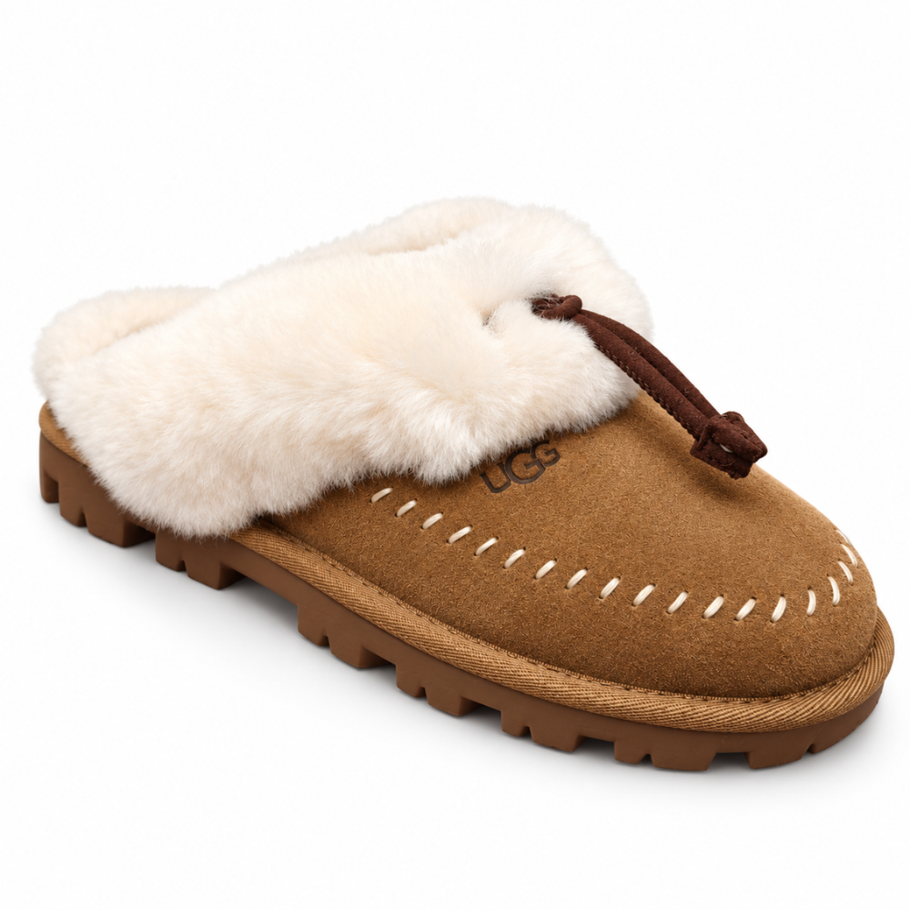 UGG Women's Coquette Stitch Sheepskin Slippers