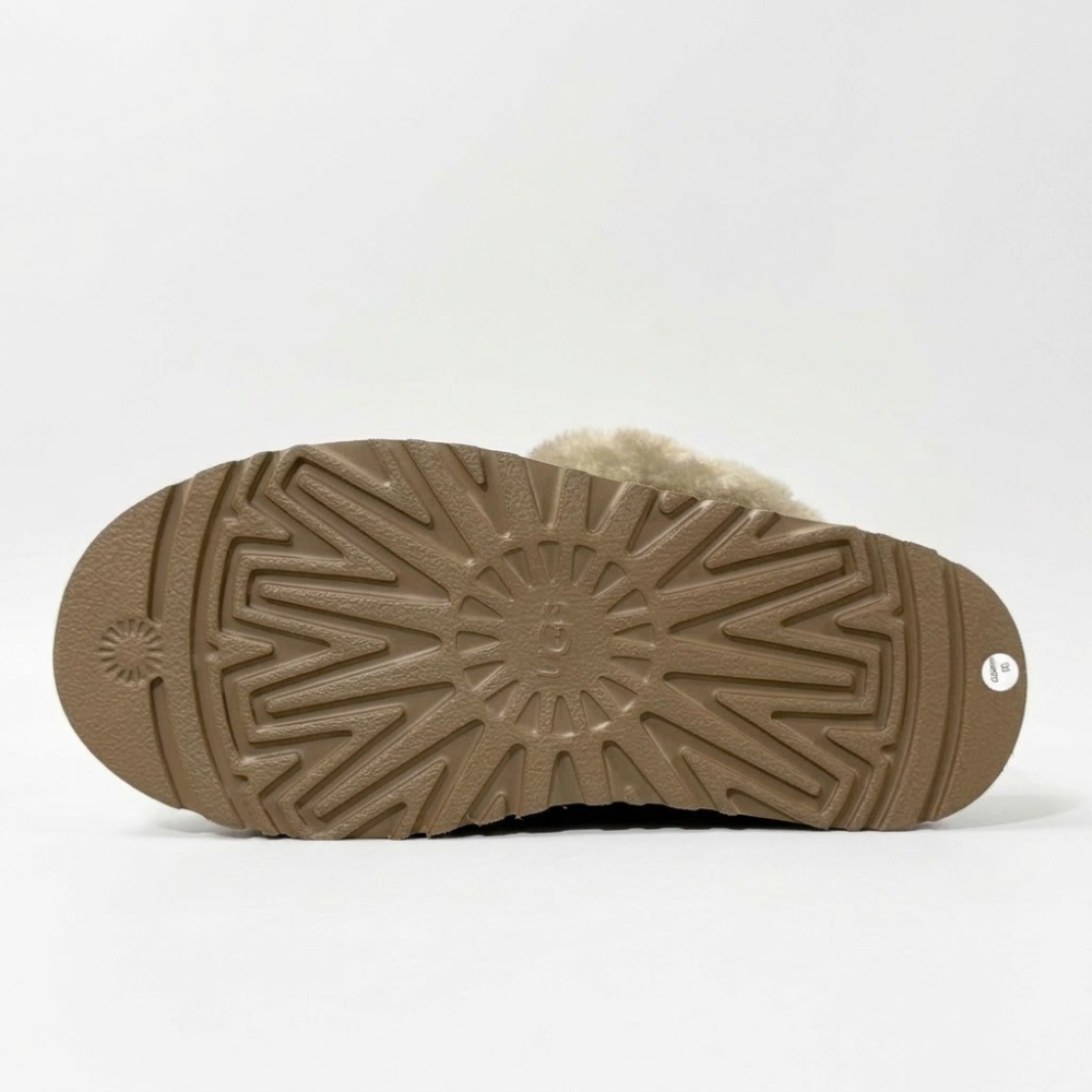 UGG Women's Disquette Beige Platform Slippers