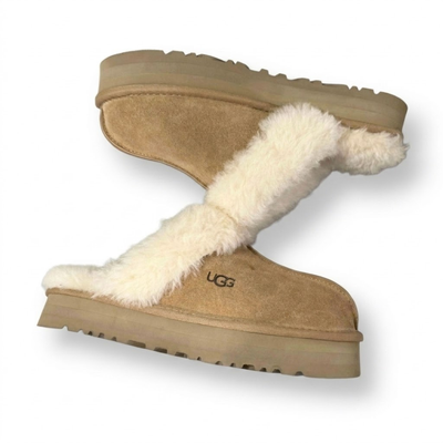 UGG Women's Disquette Brown Platform Slippers