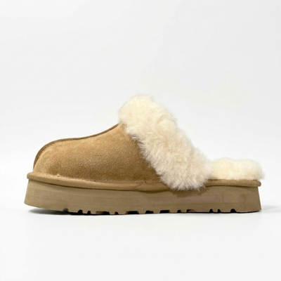 UGG Women's Disquette Brown Platform Slippers