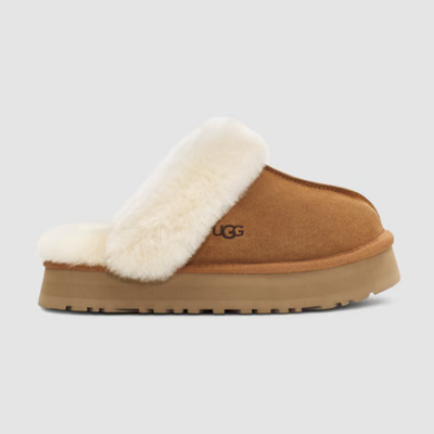 UGG Women's Disquette Brown Platform Slippers