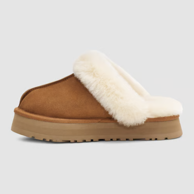 UGG Women's Disquette Brown Platform Slippers