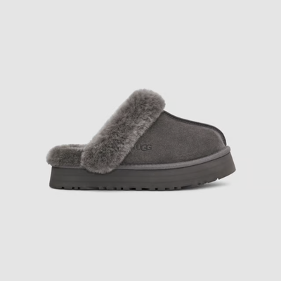 UGG Women's Disquette Grey Platform Slippers