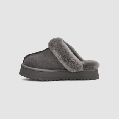 UGG Women's Disquette Grey Platform Slippers