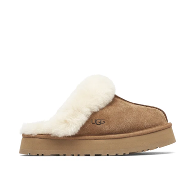UGG Women's Disquette Brown Platform Slippers