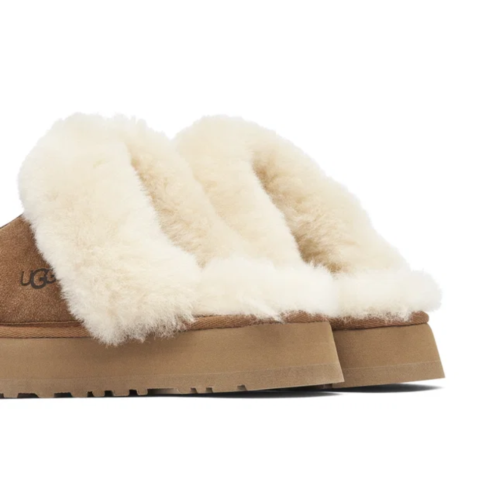 UGG Women's Disquette Brown Platform Slippers
