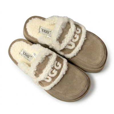UGG Women's Erin Suede Platform Scuff Slippers