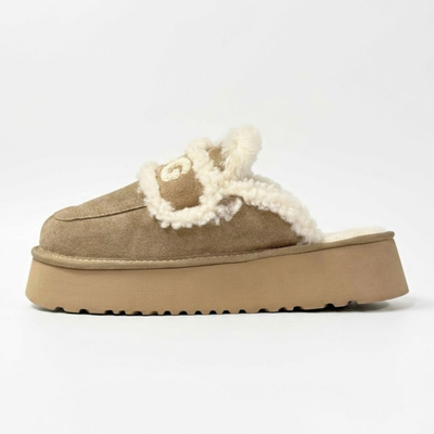 UGG Women's Erin Suede Platform Scuff Slippers