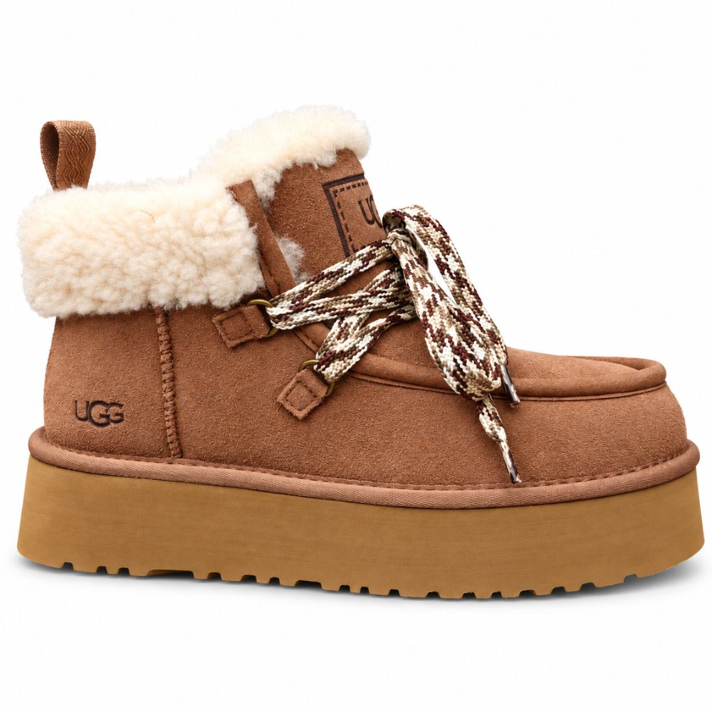 UGG Women's Funkarra Cabin Cuff Lace-Up Platform Ankle Boots
