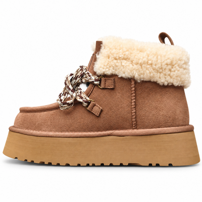 UGG Women's Funkarra Cabin Cuff Lace-Up Platform Ankle Boots